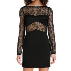 Chelsea & Violet Black Long Sleeve Lace Dress